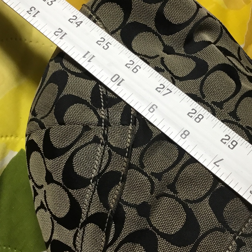 Coach Signature Hobo Shoulder Bag - Black & Khaki - Picture 2 of 11